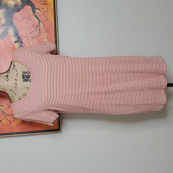 Madewell Swingy Tee Dress in Stripe Size Large - Picture 2 of 8